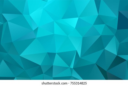 Light BLUE vector polygonal background. Geometric illustration in Origami style with gradient.  A completely new template for your business design.
