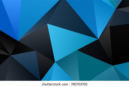 Light BLUE vector polygonal background. Shining colored illustration in a brand-new style. Triangular pattern for your business design.