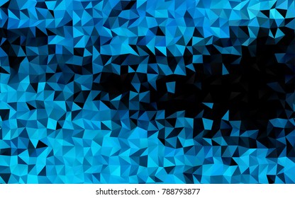 Light BLUE vector polygonal background. Geometric illustration in Origami style with gradient.  Triangular pattern for your business design.