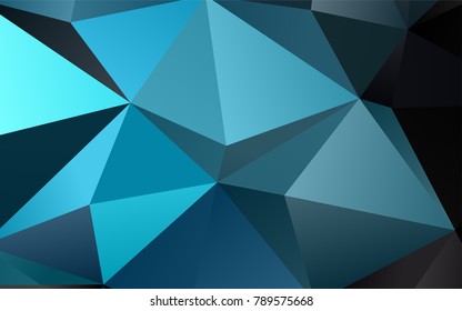 Light BLUE vector polygonal background. A vague abstract illustration with gradient. A completely new design for your business.