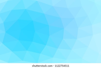 Light BLUE vector polygonal polygonal. Brand new colored illustration in blurry style with gradient. The polygonal design can be used for your web site.