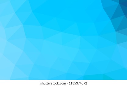 Light BLUE vector polygonal polygonal. Brand new colored illustration in blurry style with gradient. The textured pattern can be used for background.