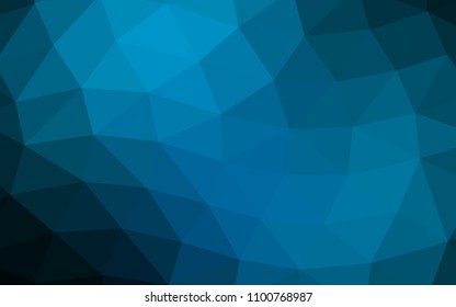 Light BLUE vector polygonal polygonal. Colorful illustration in abstract style with gradient. The elegant pattern can be used as part of a brand book.
