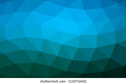 Light BLUE vector polygonal polygonal. Colorful illustration in abstract style with gradient. The polygonal design can be used for your web site.