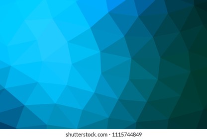 Light BLUE vector polygonal polygonal. Colorful illustration in abstract style with gradient. The completely new template can be used for your brand book.
