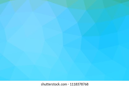 Light BLUE vector polygonal polygonal. Colorful illustration in abstract style with gradient. The textured pattern can be used for background.