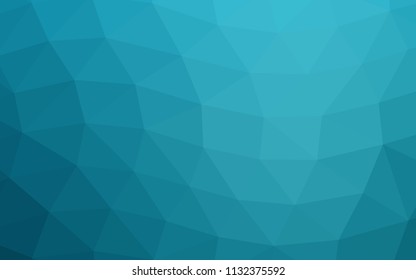 Light BLUE vector polygonal polygonal. Colorful illustration in abstract style with gradient. The polygonal design can be used for your web site.