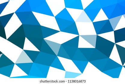 Light BLUE vector polygonal polygonal. Colorful illustration in abstract style with gradient. A completely new template for your business design.