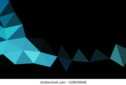 Light BLUE vector polygonal polygonal. Creative geometric illustration in Origami style with gradient. The template can be used as a background for cell phones.