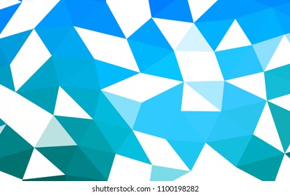 Light BLUE vector polygonal polygonal. Geometric illustration in Origami style with gradient.  Brand new style for your business design.