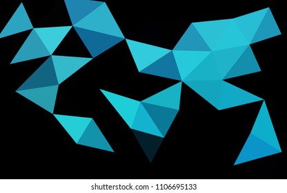 Light BLUE vector polygonal polygonal. Glitter abstract illustration with an elegant design. A new texture for your design.