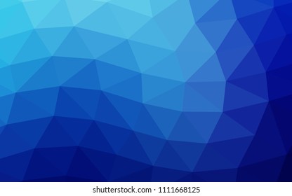 Light BLUE vector polygonal polygonal. Glitter abstract illustration with an elegant design. The textured pattern can be used for background.
