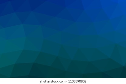 Light BLUE vector polygonal polygonal. Glitter abstract illustration with an elegant design. The template can be used as a background for cell phones.