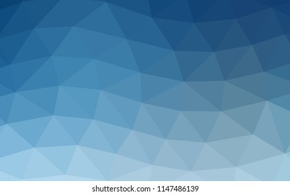 Light BLUE vector polygonal polygonal. Glitter abstract illustration with an elegant design. The completely new template can be used for your brand book.