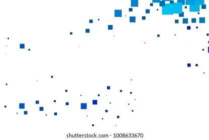 Light BLUE vector polygonal illustration, which consist of rectangles. Rectangular pattern for your business design. Geometric background in Origami style with gradient. 
