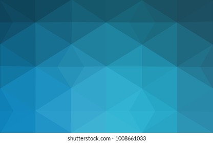Light BLUE vector polygonal illustration, which consist of triangles. Triangular design for your business. Creative geometric background in Origami style with gradient