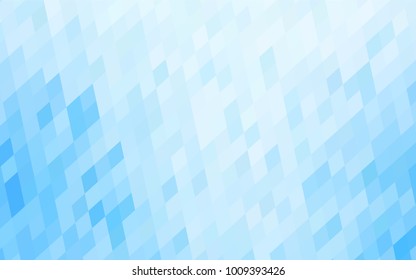 Light BLUE vector polygonal illustration, which consist of rectangles. Rectangular pattern for your business design. Geometric background in Origami style with gradient. 