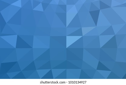 Light BLUE vector polygonal illustration, which consist of triangles. Triangular pattern for your business design. Geometric background in Origami style with gradient. 
