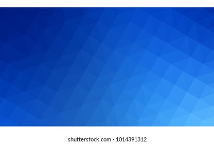 Light BLUE vector polygonal illustration, which consist of triangles. Triangular pattern for your business design. Geometric background in Origami style with gradient. 