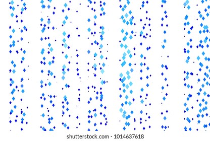 Light BLUE vector polygonal illustration consisting of rectangles. Rectangular design for your business. Creative geometric background in origami style with gradient.