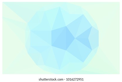 Light BLUE vector polygonal illustration, which consist of triangles with a gemstone in center. Triangular design of a huge diamond for your business. Creative geometric background of gems.
