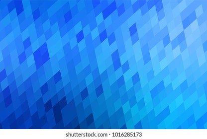 Light BLUE vector polygonal illustration, which consist of rectangles. Rectangular pattern for your business design. Geometric background in Origami style with gradient. 