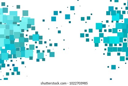 Light BLUE vector polygonal illustration, which consist of rectangles. Rectangular pattern for your business design. Geometric background in Origami style with gradient. 