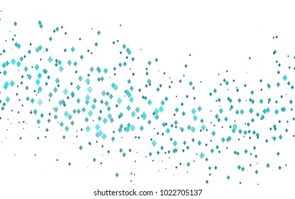 Light BLUE vector polygonal illustration consisting of rectangles. Rectangular design for your business. Creative geometric background in origami style with gradient.