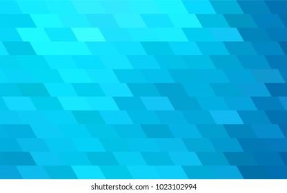 Light BLUE vector polygonal illustration, which consist of rectangles. Rectangular pattern for your business design. Geometric background in Origami style with gradient. 