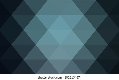 Light BLUE vector polygonal illustration, which consist of triangles. Triangular pattern for your business design. Geometric background in Origami style with gradient. 