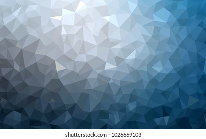Light BLUE vector polygonal illustration, which consist of triangles. Triangular pattern for your business design. Geometric background in Origami style with gradient. 