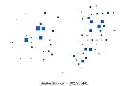 Light BLUE vector polygonal illustration, which consist of rectangles. Rectangular pattern for your business design. Geometric background in Origami style with gradient. 