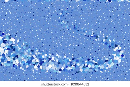 Light BLUE vector polygonal illustration, which consist of rectangles. Rectangular pattern for your business design. Geometric background in Origami style with gradient. 
