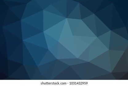 Light BLUE vector polygonal illustration, which consist of triangles. Triangular design for your business. Creative geometric background in Origami style with gradient
