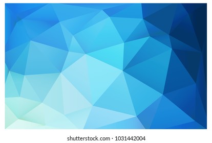 Light BLUE vector polygonal illustration, which consist of triangles. Triangular design for your business. Creative geometric background in Origami style with gradient