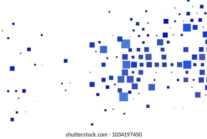 Light BLUE vector polygonal illustration, which consist of rectangles. Rectangular pattern for your business design. Geometric background in Origami style with gradient. 