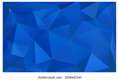 Light BLUE vector polygonal illustration, which consist of triangles. Triangular design for your business. Creative geometric background in Origami style with gradient