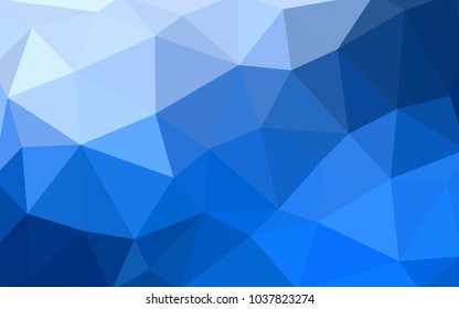 Light BLUE vector polygonal illustration, which consist of triangles. Triangular design for your business. Creative geometric background in Origami style with gradient