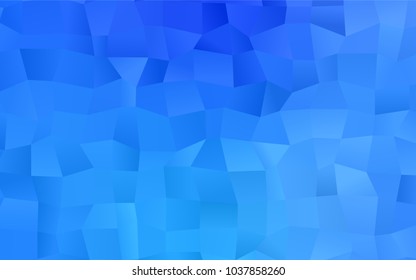 Light BLUE vector polygonal illustration, which consist of rectangles. Rectangular pattern for your business design. Geometric background in Origami style with gradient. 