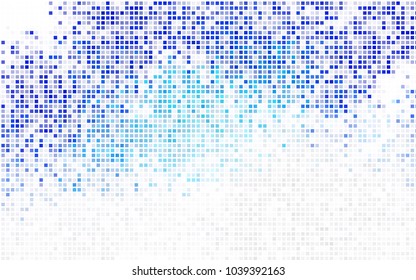 Light BLUE vector polygonal illustration consisting of rectangles. Rectangular design for your business. Creative geometric background in origami style with gradient.