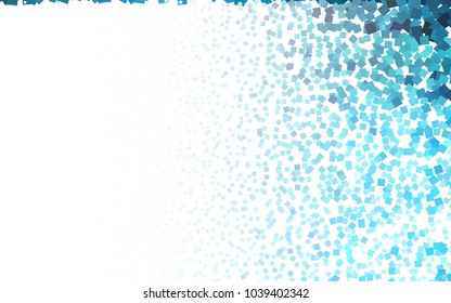 Light BLUE vector polygonal illustration, which consist of rectangles. Rectangular pattern for your business design. Geometric background in Origami style with gradient. 