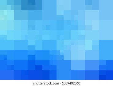 Light BLUE vector polygonal illustration, which consist of rectangles. Rectangular pattern for your business design. Geometric background in Origami style with gradient. 
