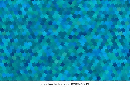 Light BLUE vector polygonal illustration, which consist of hexagons. Hexagonal design for your business. Creative geometric background in Origami style with gradient