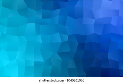Light BLUE vector polygonal illustration, which consist of rectangles. Rectangular pattern for your business design. Geometric background in Origami style with gradient. 
