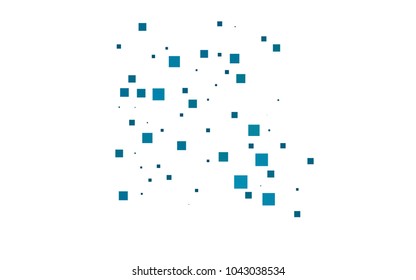 Light BLUE vector polygonal illustration, which consist of rectangles. Rectangular pattern for your business design. Geometric background in Origami style with gradient. 