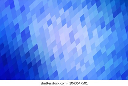 Light BLUE vector polygonal illustration, which consist of rectangles. Rectangular pattern for your business design. Geometric background in Origami style with gradient. 