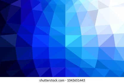 Light BLUE vector polygonal illustration, which consist of triangles. Triangular pattern for your business design. Geometric background in Origami style with gradient. 