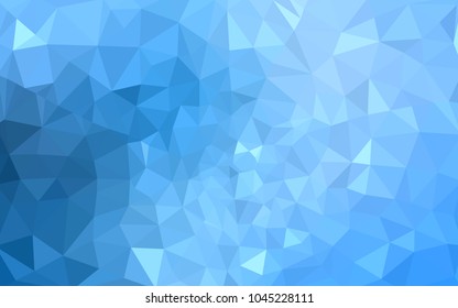 Light BLUE vector polygonal illustration, which consist of triangles. Triangular design for your business. Creative geometric background in Origami style with gradient