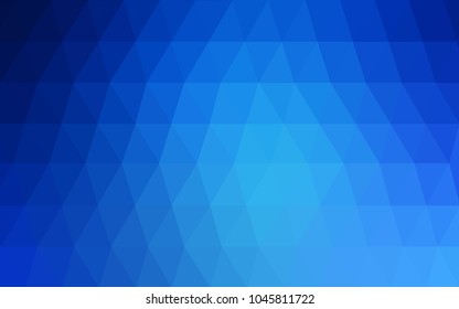 Light BLUE vector polygonal illustration, which consist of triangles. Triangular design for your business. Creative geometric background in Origami style with gradient