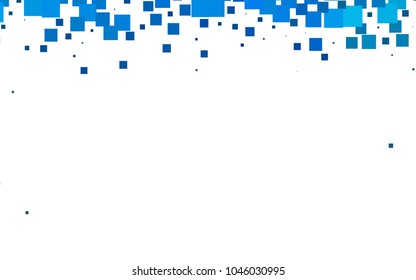 Light BLUE vector polygonal illustration consisting of rectangles. Rectangular design for your business. Creative geometric background in origami style with gradient.